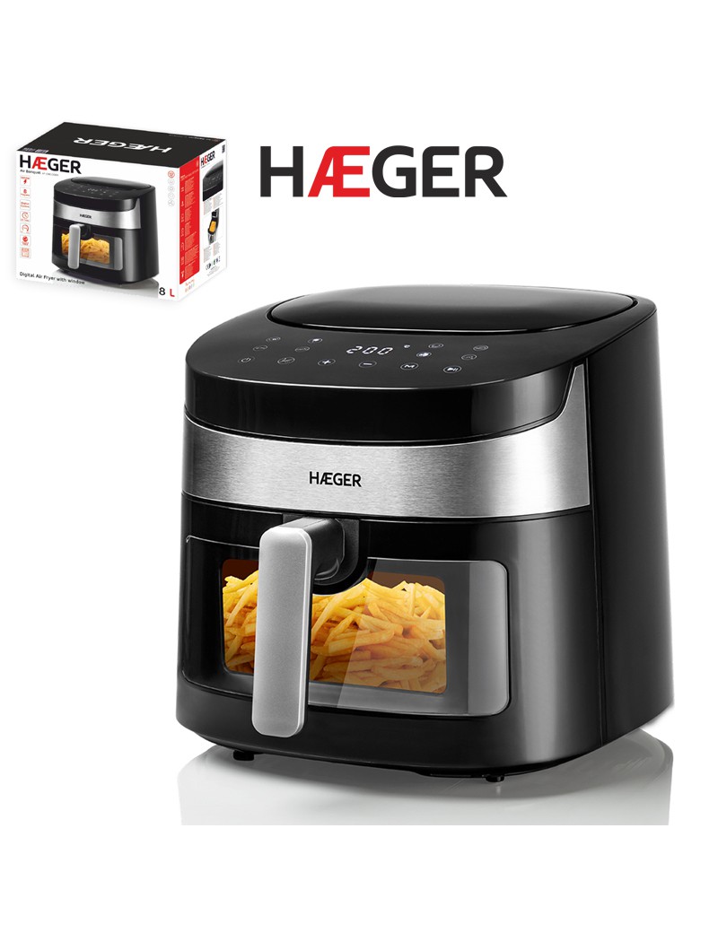FRITADEIRA HAEGER AIR BA. AF-D80.008A A AR ELETRICA 8L 1800W