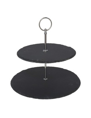 BANDEJA 192550 REDONDA DUPLA ARDOSIA Ø20/25CM