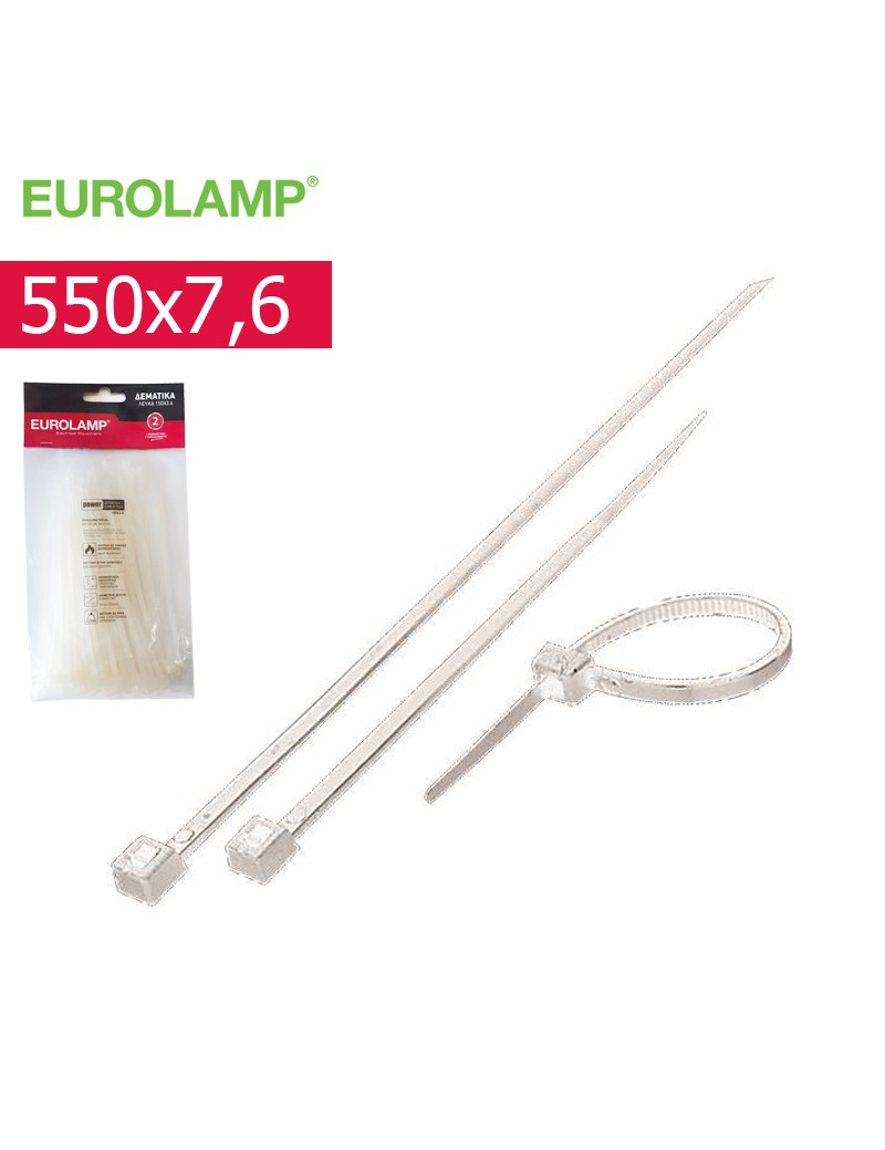 ABRAÇADEIRAS ERL 147-54021 BRANCO 550X7,6MM 100UND