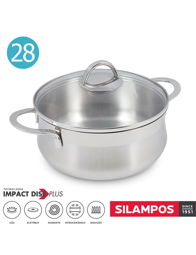 CAÇAROLA SL EMOTION 28CM INOX 18/10