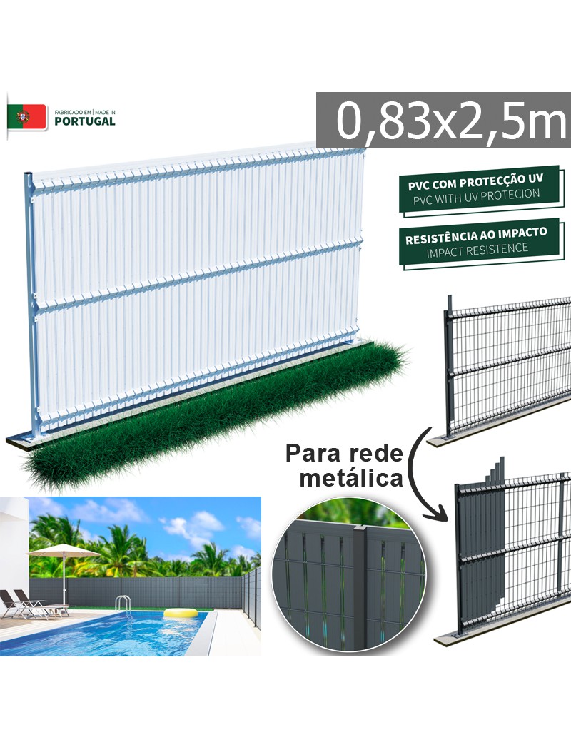 KIT OCULTAÇAO RAL 9010 BRANCO P/REDE MET. 0,83X2,5M