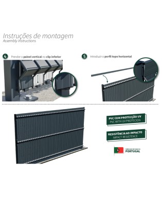 KIT OCULTAÇAO RAL 9010 BRANCO P/REDE MET. 1,23X2,5M