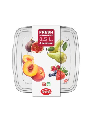 CAIXA HERMETICA SNIPS 055000 FRESH QUAD 0,5L CONJ.3