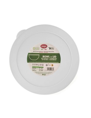 SALADEIRA SNIPS 010075 GO GREEN 5L C/TAMPA TRANSP/BRANCO