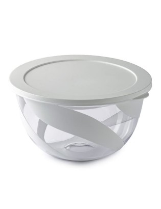 SALADEIRA SNIPS 010075 GO GREEN 5L C/TAMPA TRANSP/BRANCO