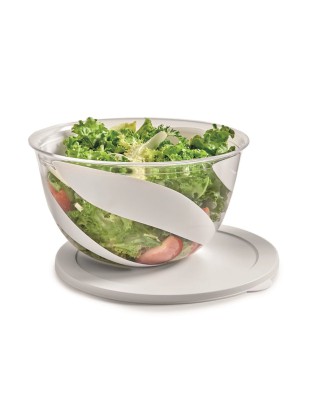 SALADEIRA SNIPS 010075 GO GREEN 5L C/TAMPA TRANSP/BRANCO