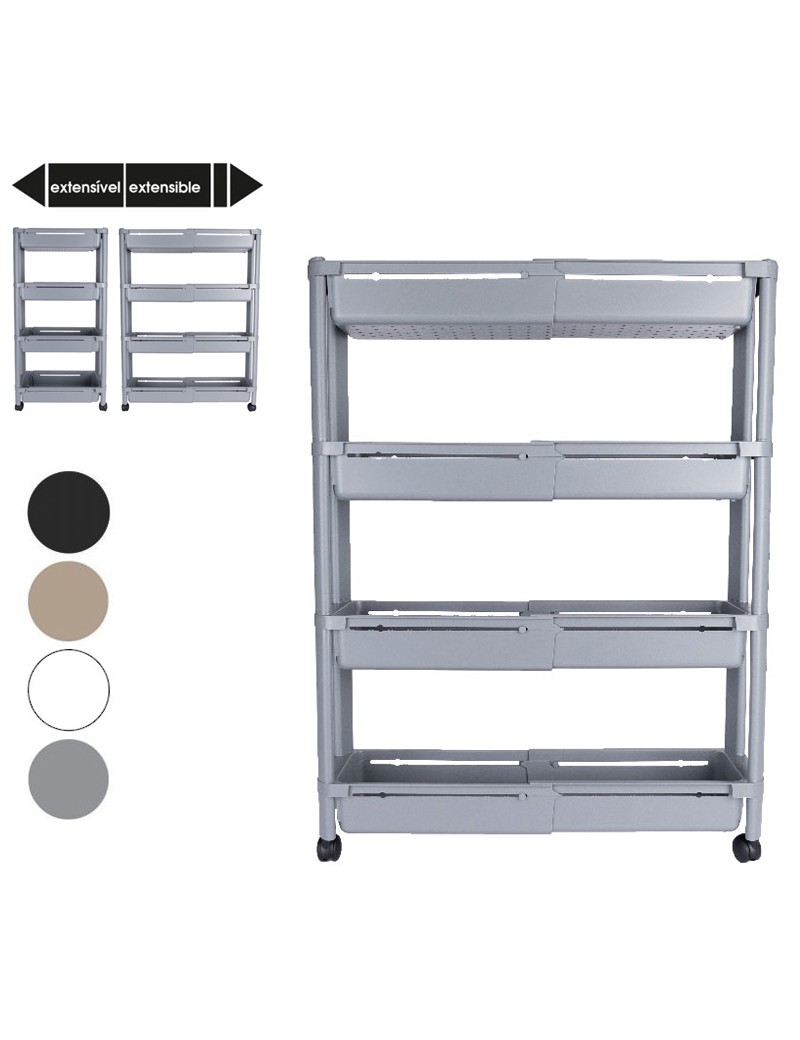CARRO ARRUMAÇAO CD 3012 BEC SNAP EXTENS. 37,5-60X15CM 4PRAT.