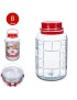 FRASCO 104498 TAMPA+PEGA VERMELHA 8L VIDRO
