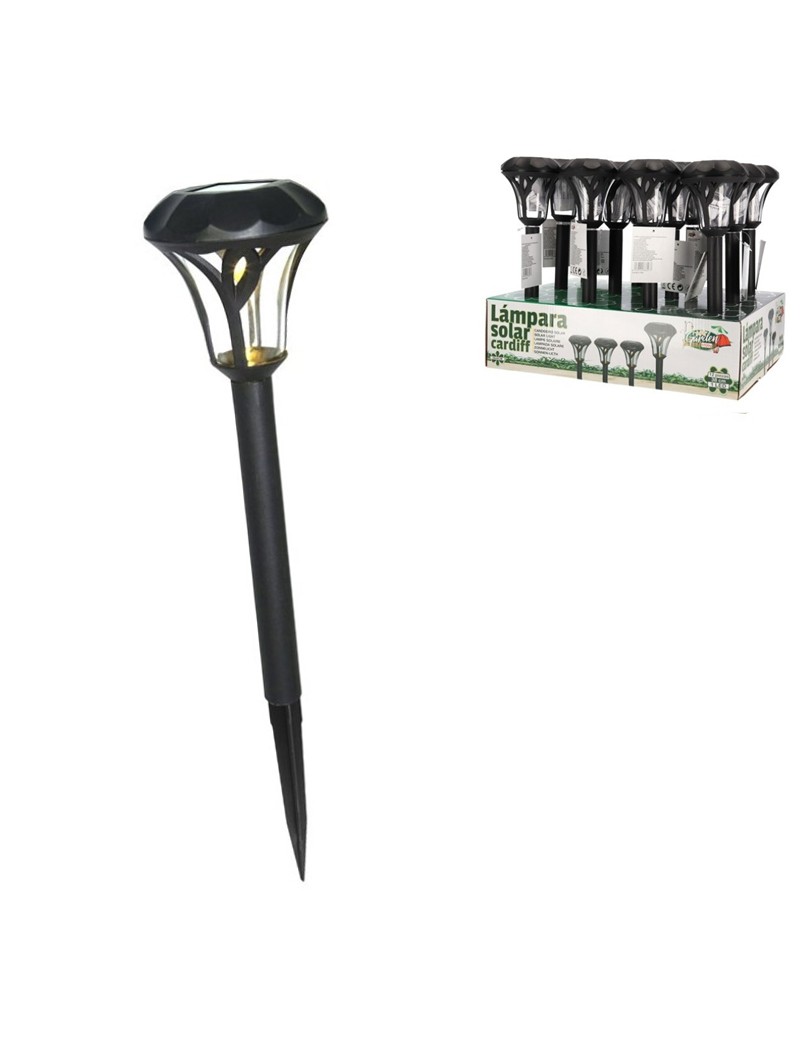 CANDEEIRO SOLAR 886277 GARDEN CARDIFF 1LED 9X38CM PLST