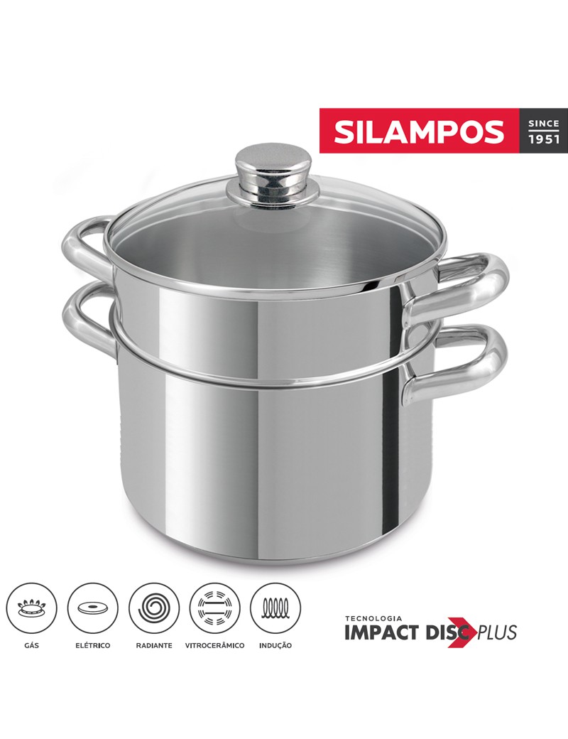 CUSCUZEIRA SL EUROPA GLASS 24CM INOX 18/10 IND