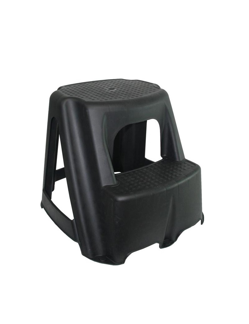 BANCO ESCADOTE STEP 600402 PRETO 50X57X45CM PLST