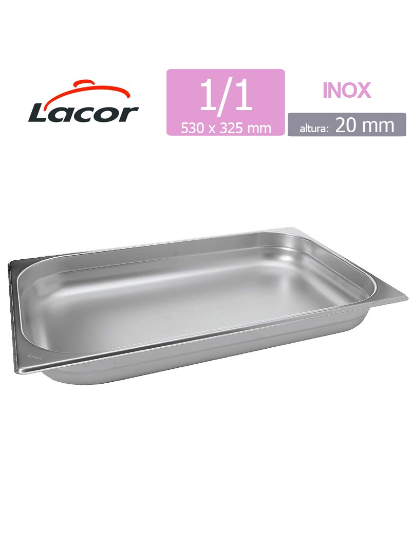 TABULEIRO GASTRONORM LACOR 66102Z  1/1 X20MM INOX