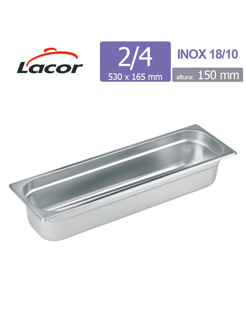 TABULEIRO GASTRONORM LACOR 67615  2/4 X150MM INOX 18/10