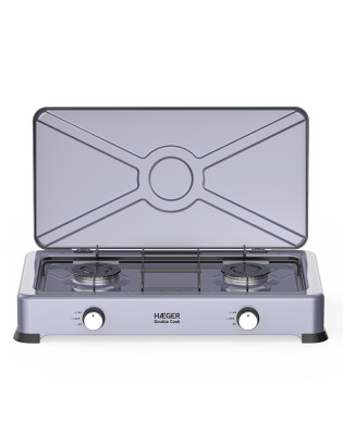 FOGAO HAGER GC-02E.022A DOUBLE COOK GAS 2 BOCAS