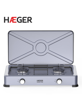 FOGAO HAGER GC-02E.022A DOUBLE COOK GAS 2 BOCAS