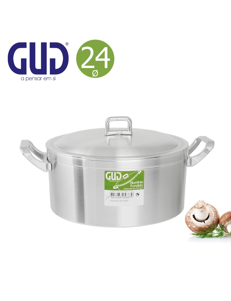 CAÇAROLA GUD ACETINADO Ø24CM  5L ALUMINIO FUND.
