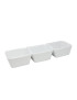 BANDEJA 24303570 BRANCA 3 DIV. 32X10X5CM PORCELANA