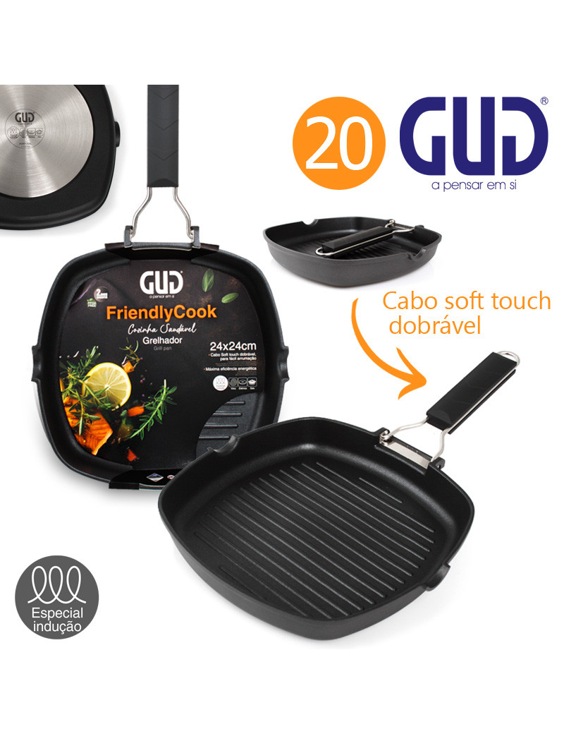GRELHADOR GUD FRIENDLY COOK 20X20CM ANTIAD FULL IND.