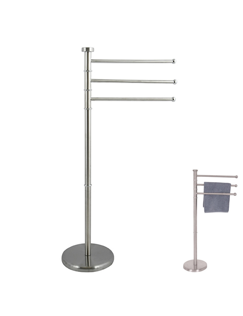 SUPORTE TOALHAS 140338 P/WC 3 BRAÇOS 43X22X85,5CM INOX