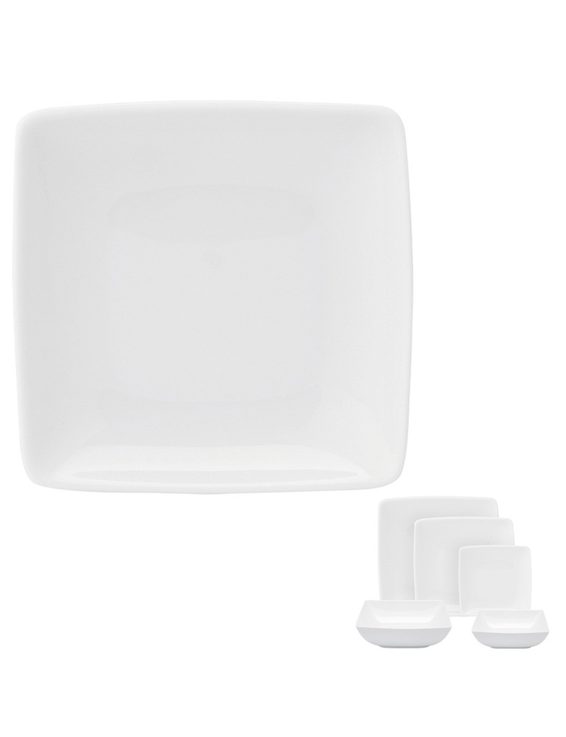 PRATO MARCADOR CARRE 31CM PORCELANA 2AS