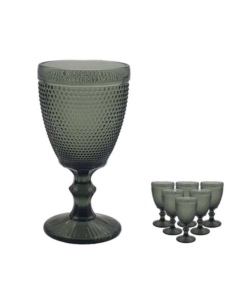 CALICE BOLAS CINZA 33CL CONJ.6 VIDRO