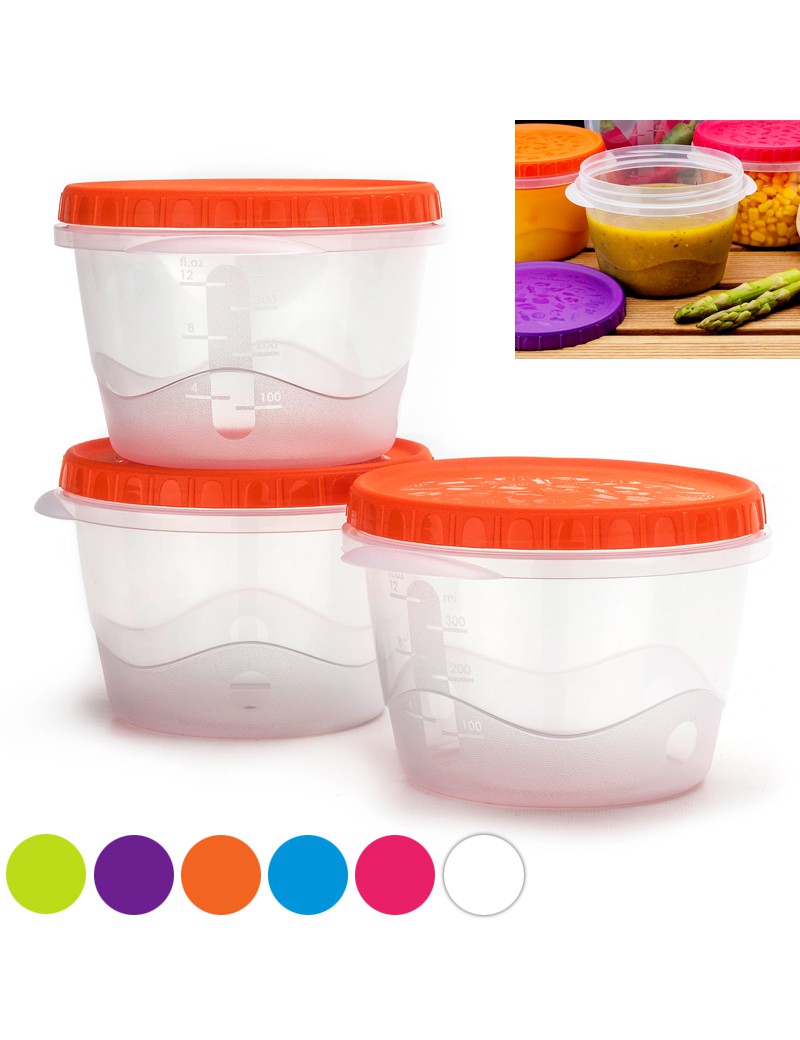 CAIXA HERMETICA FRESHCOOL CONJ.3 RED. 550ML Ø13X12,5CM SORT