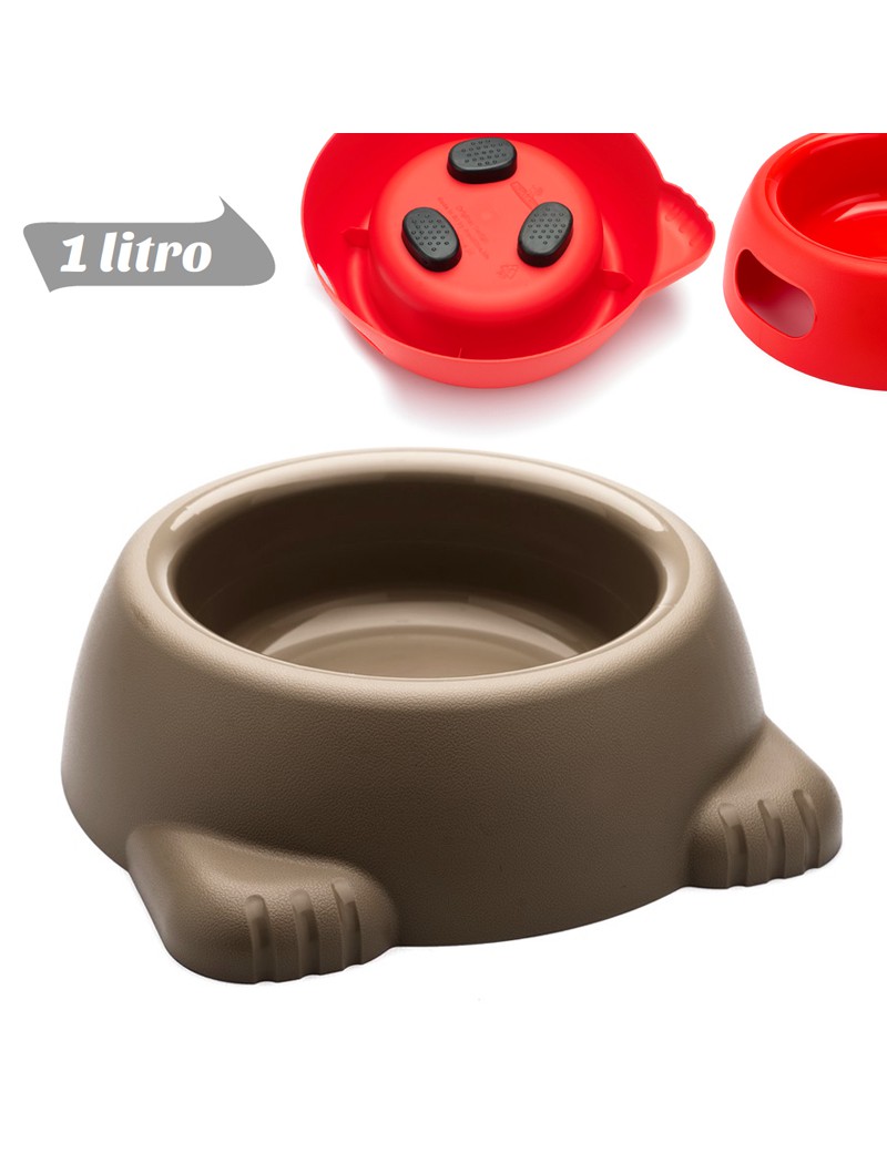 COMEDOURO MY COOL BOWL 1000ML 24,3X8CM CASTANHO PLST