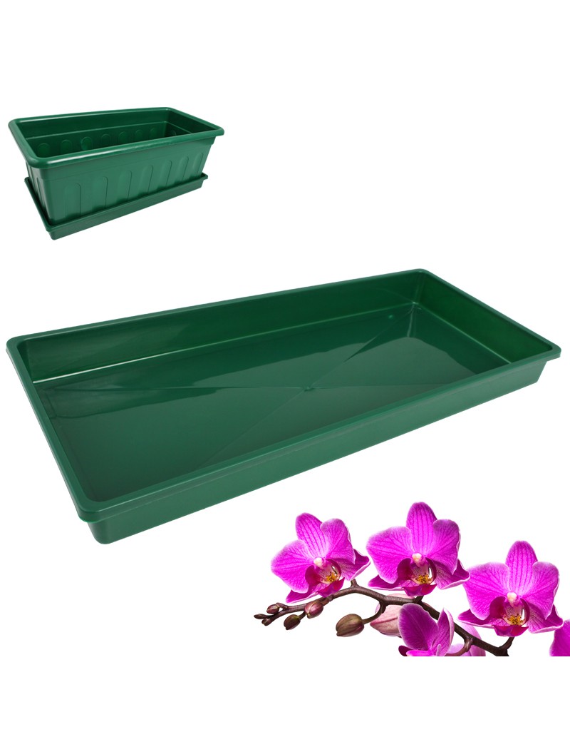 PRATO FLOREIRA 600 VERDE RETANGULAR 60X22CM