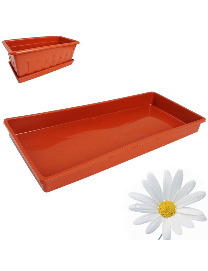 PRATO FLOREIRA 500 CASTANHA RETANGULAR 48X19,5CM