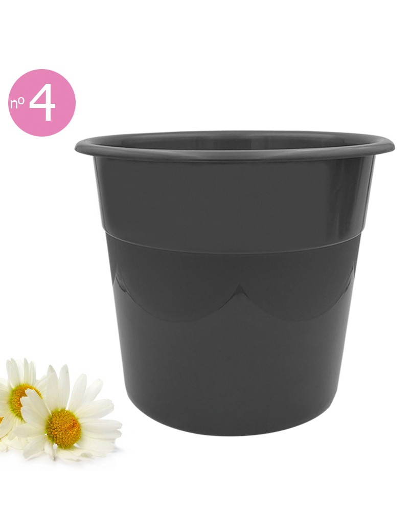 VASO C/ABA Nº4 ANTRACITE Ø17X14CM