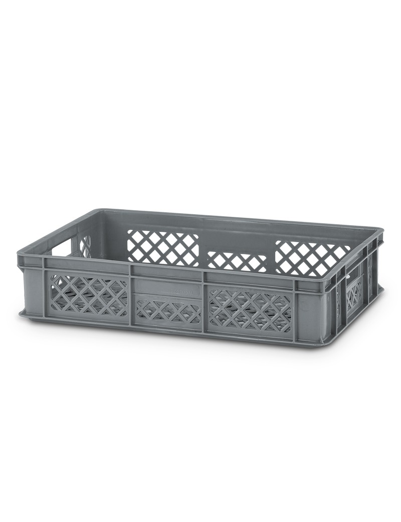 CAIXA LISBOX 1203 PEAD 600X400X130MM CINZA