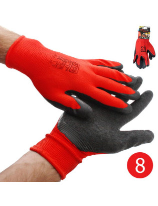 LUVA 880400 LATEX NYLON T.8...