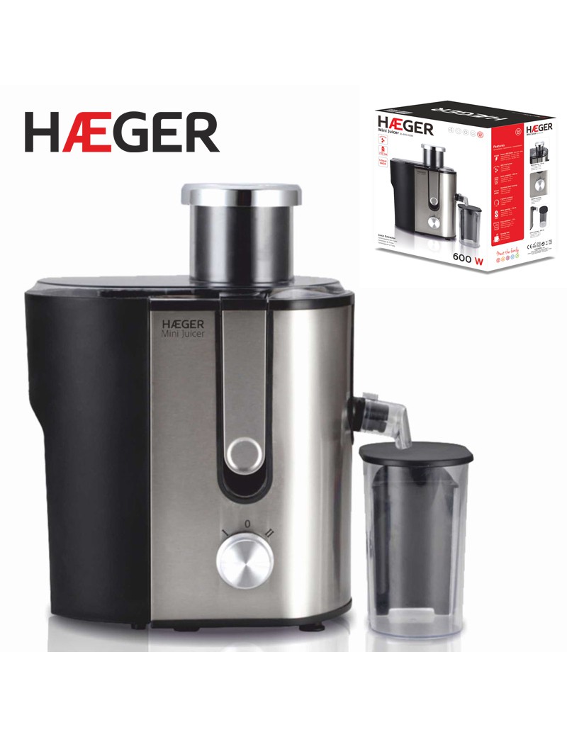 CENTRIFUGADORA SUMO HAEGER MINI JUICER JE-600.002B 600W INOX