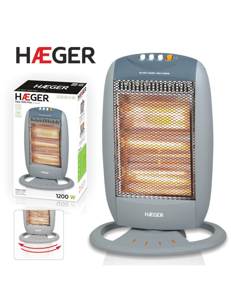 AQUECEDOR HAEGER HALO HH-120.002A 1200W HALOGENEO