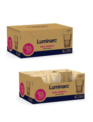 COPO ALTO LUMINARC NEW AMERICA ECO 40CL CONJ.6 VIDRO