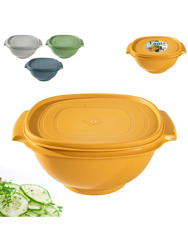 SALADEIRA HEGA 16351 FOOD & GO C/TP 2,3L PLST SORT
