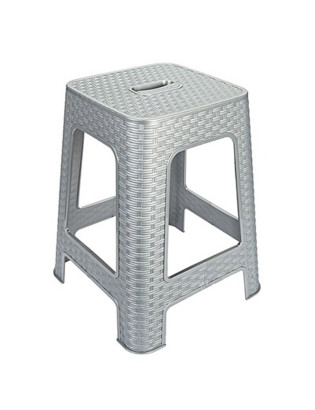 BANCO HEGA 18182 RATTAN CINZA 36,7X36,7X45,5CM PLST