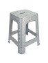 BANCO HEGA 18182 RATTAN CINZA 36,7X36,7X45,5CM PLST