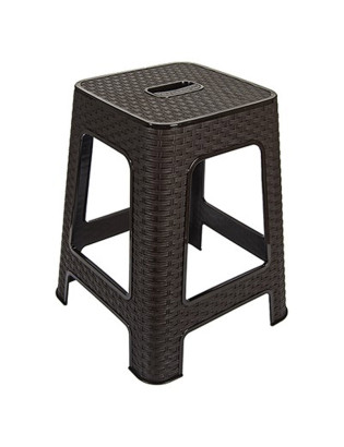 BANCO HEGA 18180 RATTAN CASTANHO  36,7X36,7X45,5CM PLST