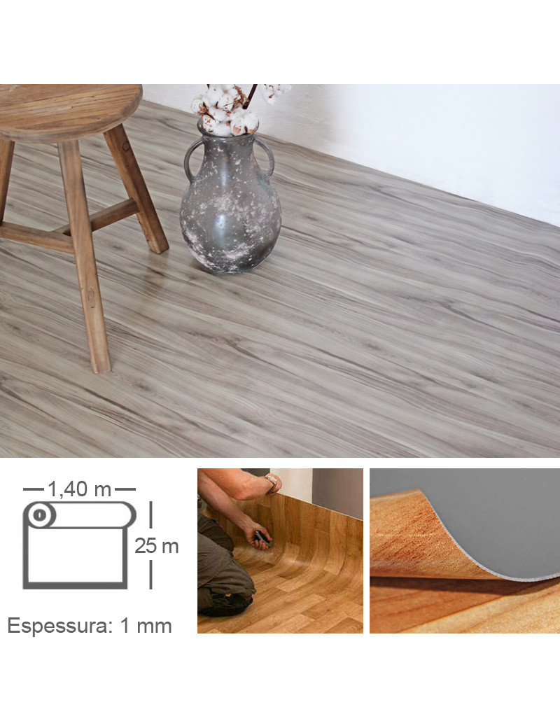 ROLO PISO VINIL FL/D6299T-8M PARQUET GREY 1,40X25M 1MM