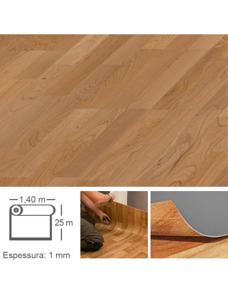ROLO PISO VINIL FL3107/07 PARQUET CEREZO 1,40X25M
