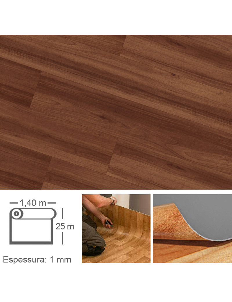 ROLO PISO VINIL FL3107/18 PARQUET WENGUE 1,40X25M