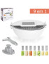 RASPADOR QT 74649 MULTI C/ESPREMEDOR + TIGELA 9EM1 22X15CM