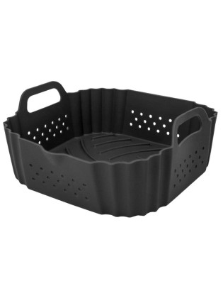 BANDEJA FIH 1175 P/FRITADEIRA A AR PERF. 20X6CM PRETO SILIC