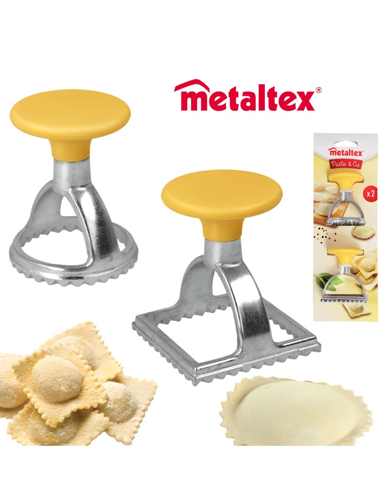 CORTA-MASSAS MET 252326 RAVIOLI CONJ.2 (RED.5CM + QUAD.6CM)
