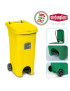 CONTENTOR LIXO 25605 URBAN 80L AMARELO C/RODAS+PEDAL PLST