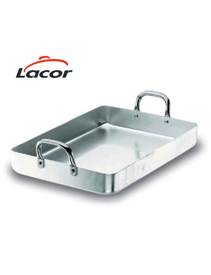 ASSADEIRA LACOR 20550F ALUMINIO C/ASAS FIXAS 50X35X7CM