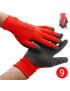 LUVA 880401 LATEX NYLON T.9 PRETO/VERMELHO