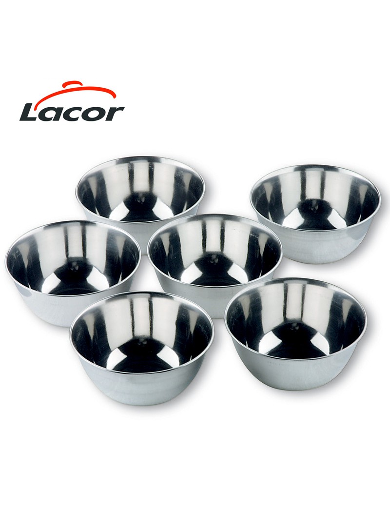 TIGELA LACOR 14012 CONJ.6 INOX 12CM 325ML