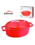 CAÇAROLA LACOR 25931 OVAL 31X25CM VERMELHA ALUM.FUND.